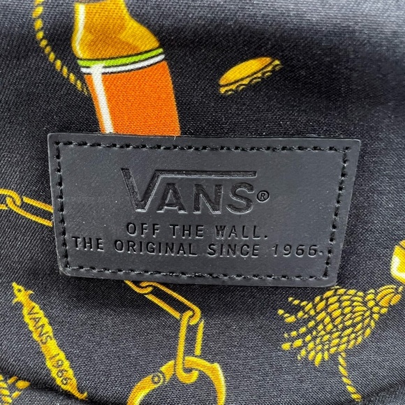 Vans Black Cap with Orange and Gold Ball & Chain Print One Size - Picture 2 of 8
